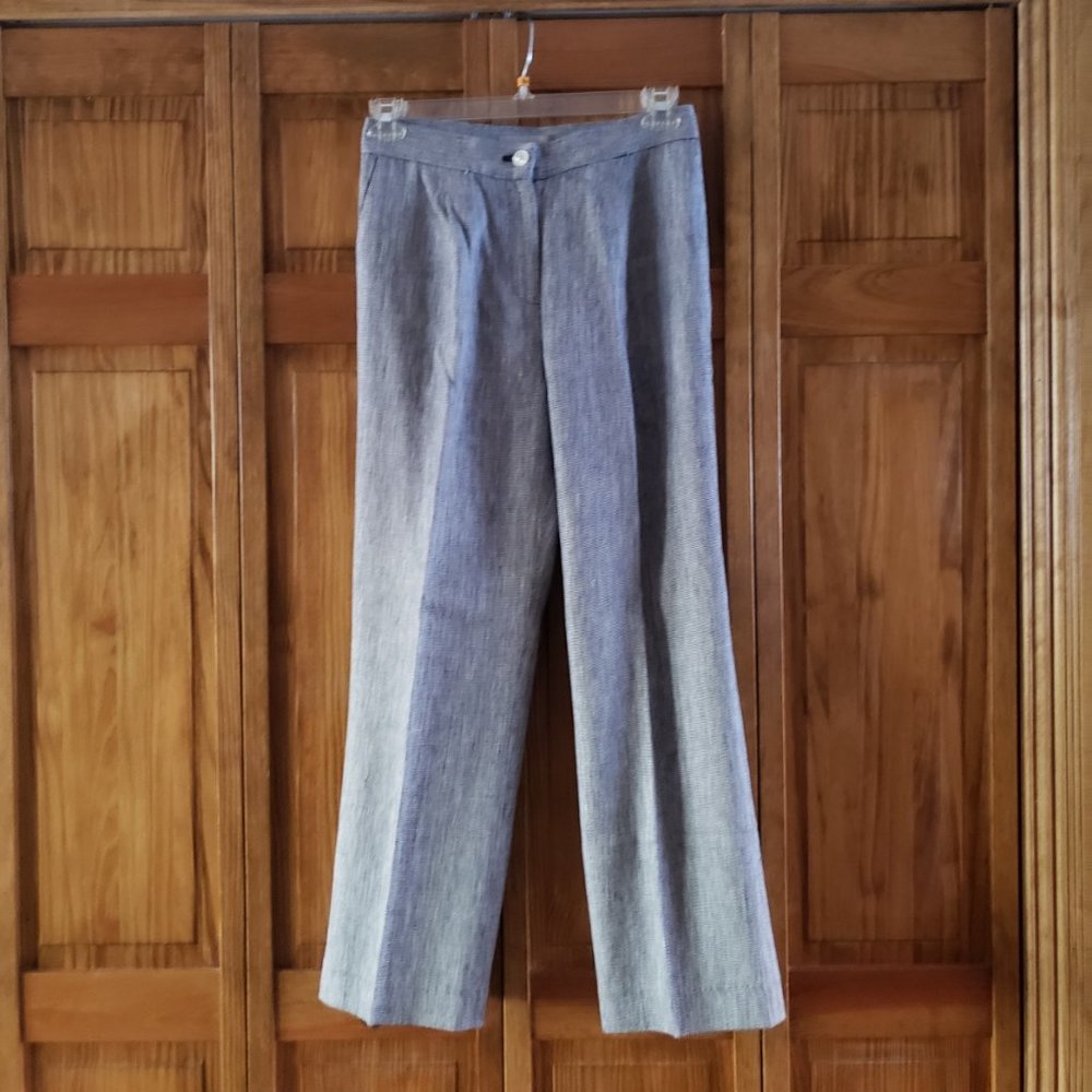 LIZ CLAIBORNE black/white structured pants sz 8 petite woman's